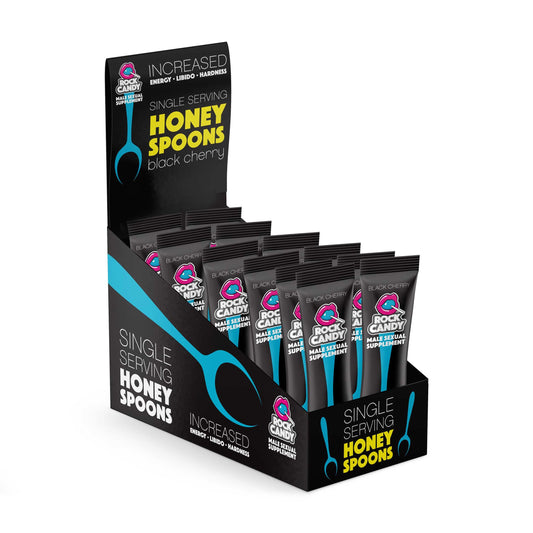 Honey Spoon - Male Sexual Supplement - Black Cherry 24 Ct Display - My Sex Toy Hub