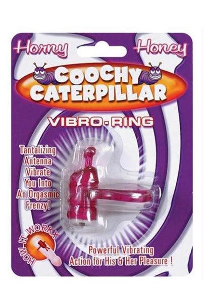 Horny Honey Vibro Ring Coochy Caterpillar - Magenta - My Sex Toy Hub