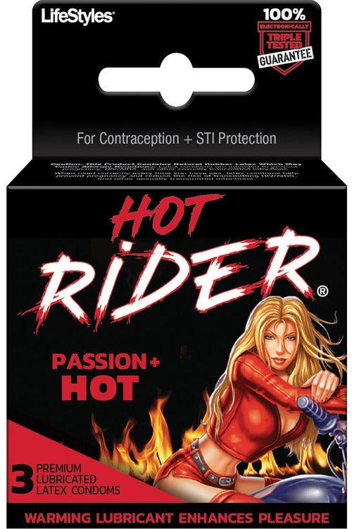 Hot Rider - 3 Pack - Lubricated Latex Condoms - My Sex Toy Hub