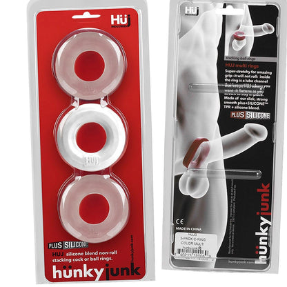 Huj3 C-Ring 3-Pack - White / Clear Ice - My Sex Toy Hub
