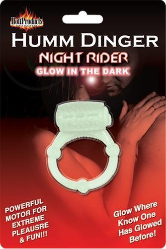 Humm Dinger Night Rider Glow-in-the-Dark Vibrating Penis Ring - Each - My Sex Toy Hub