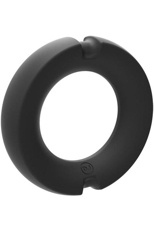 Hybrid Silicone Covered Metal Cock Ring - 50mm - My Sex Toy Hub