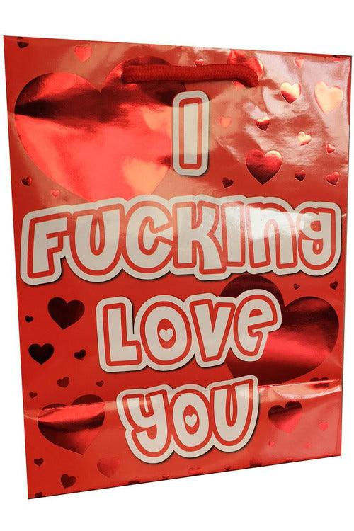 I Fucking Love You - Red Foil Gift Bag - My Sex Toy Hub