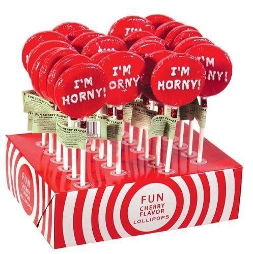 i'm Horny! Lollipops - 24 Piece Display - My Sex Toy Hub