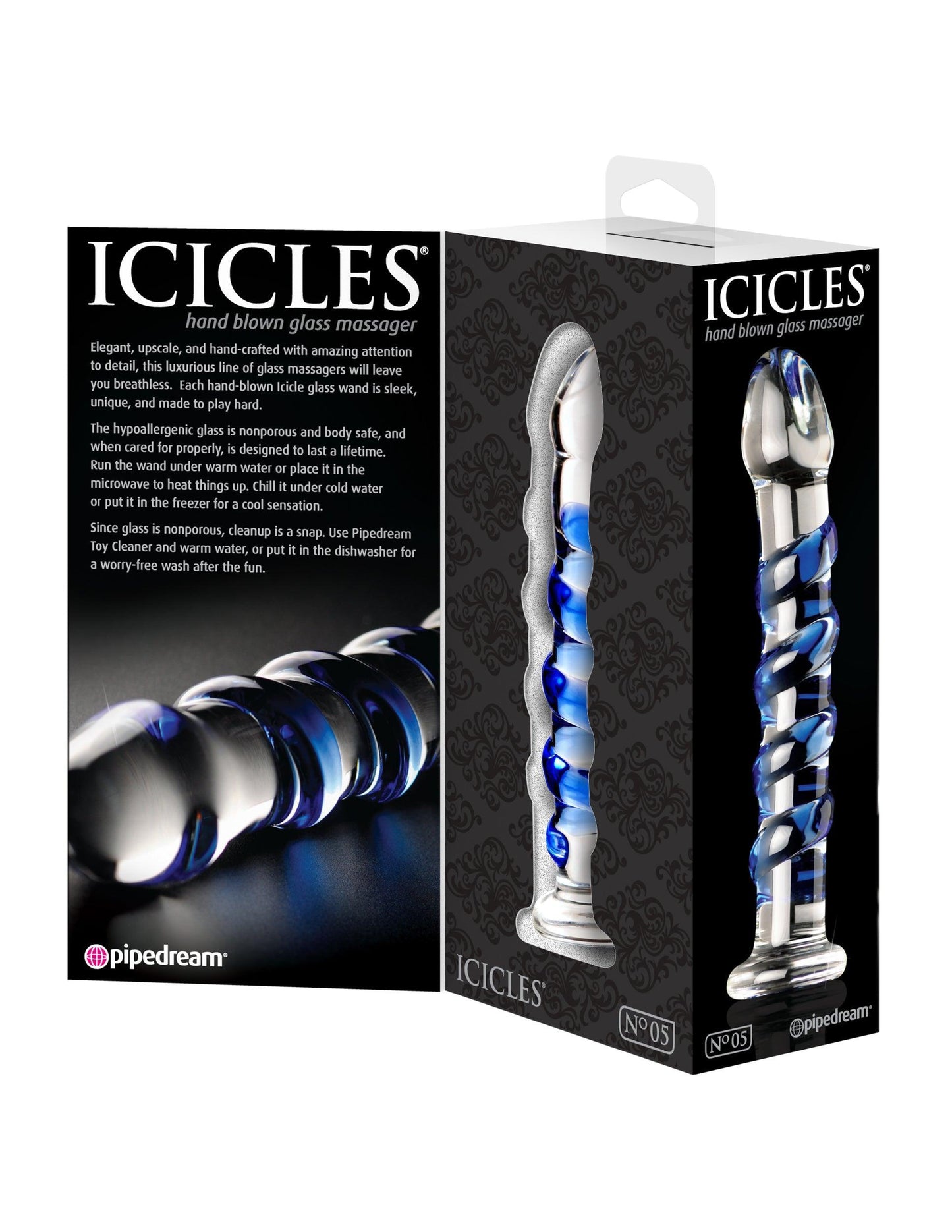 Icicles No. 5 - Clear / Blue - My Sex Toy Hub
