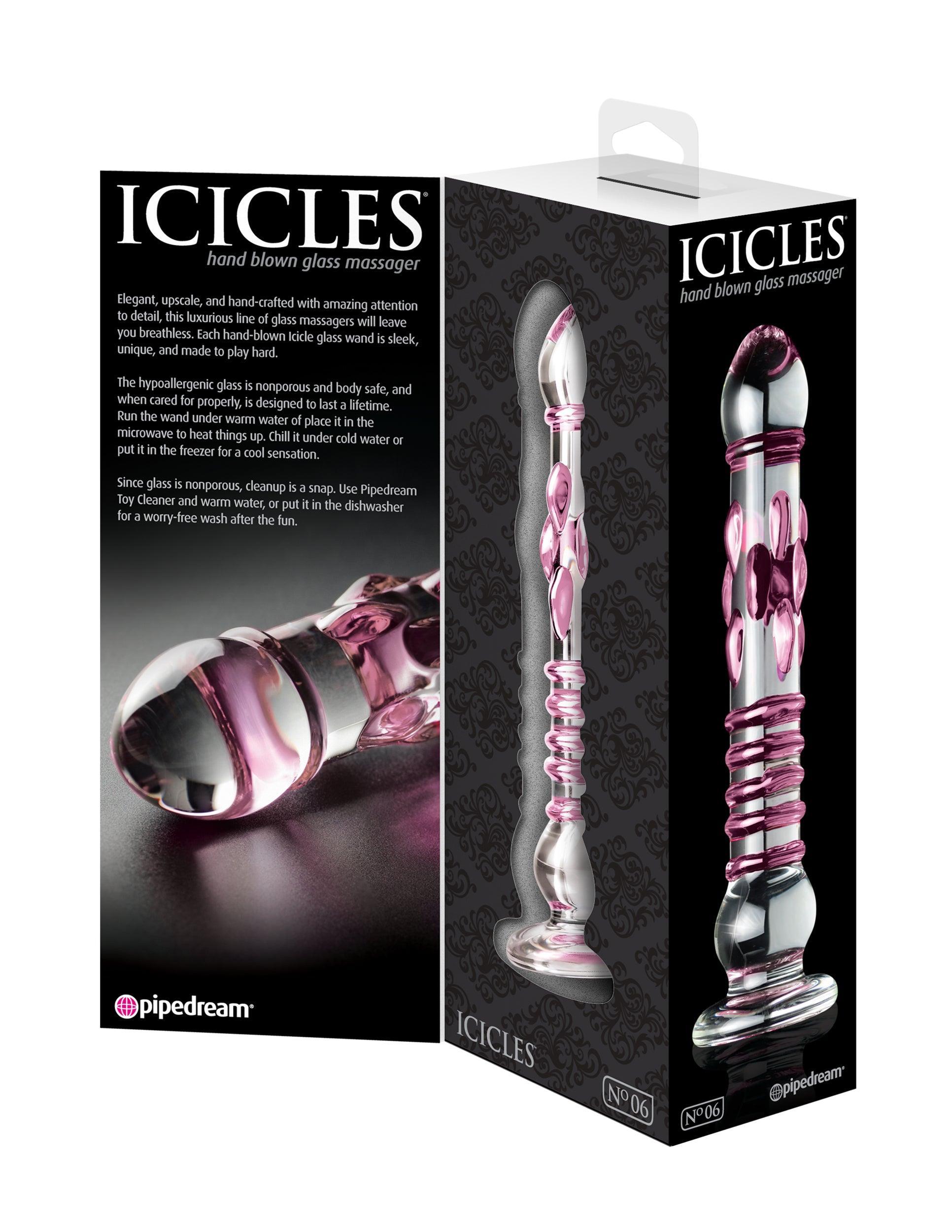 Icicles No. 6 - Clear / Pink - My Sex Toy Hub