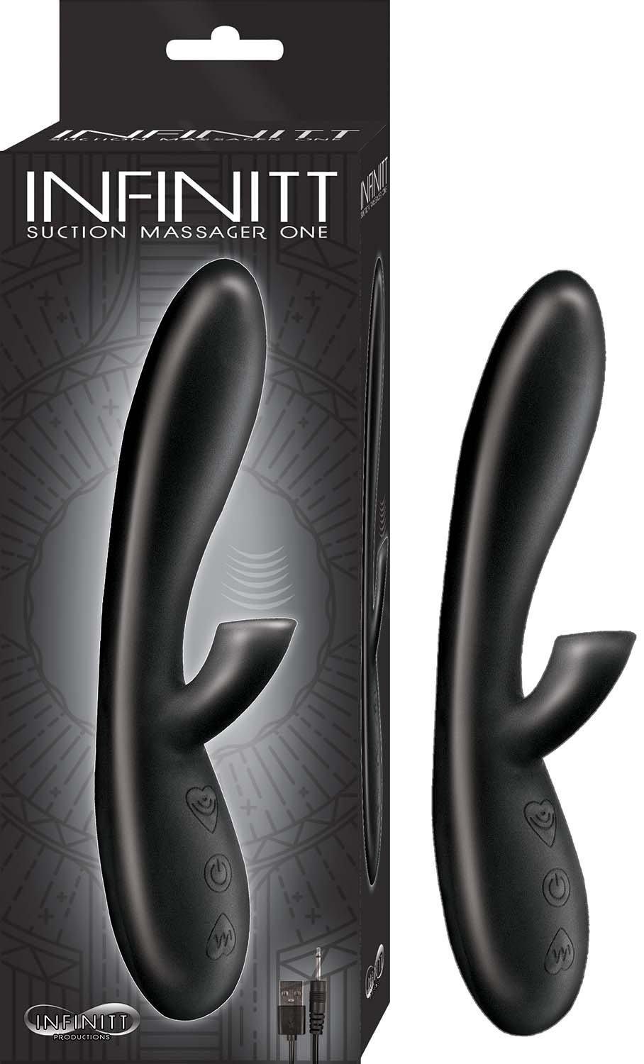 Infinitt Suction Massager One - Black - My Sex Toy Hub