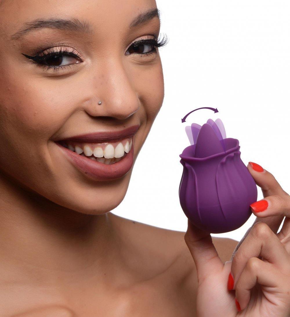 Inmi - Bloomgasm Wild Violet Licking Silicone Stimulator - Violet - My Sex Toy Hub