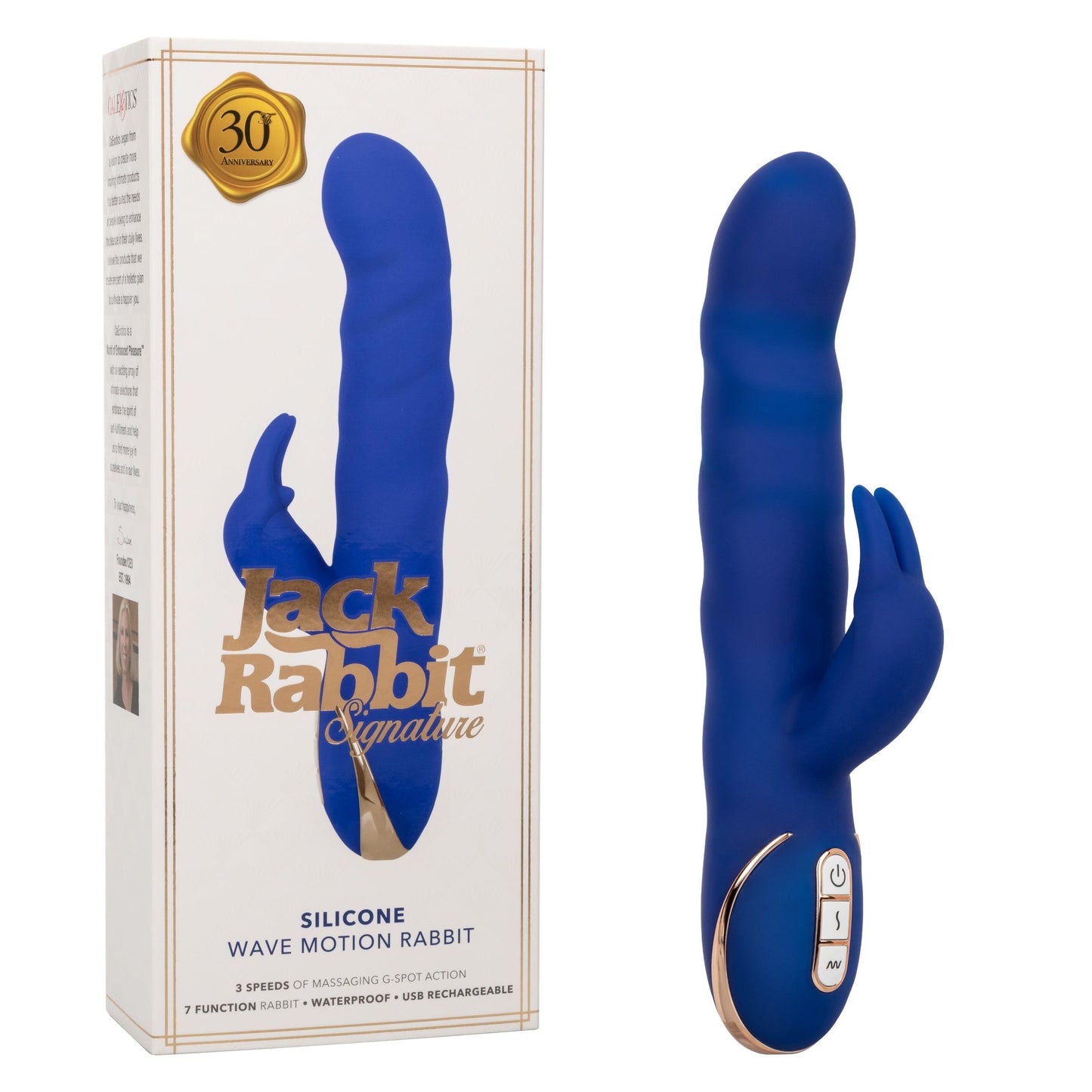 Jack Rabbit Signature Silicone Wave Motion Rabbit - Blue - My Sex Toy Hub