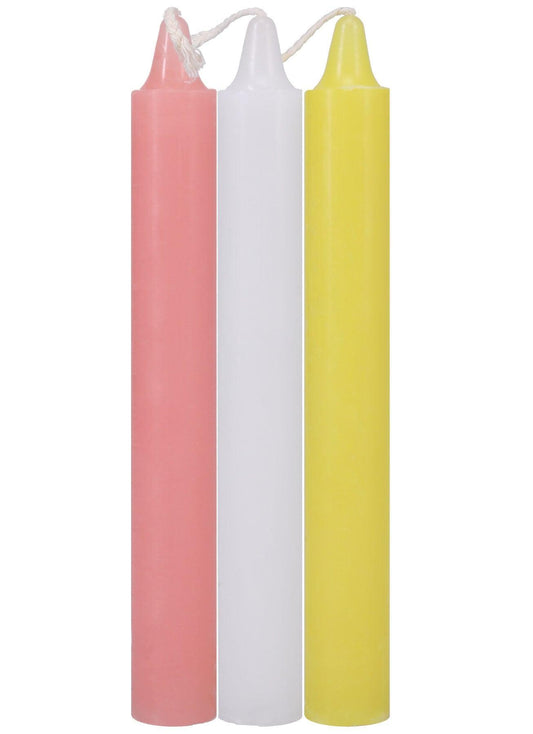 Japanese Drip Candles - 3 Pack - Pink, White, Yellow - My Sex Toy Hub