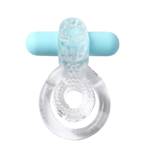 Jayden Vibrating Erection Enhancer Ring - Clear - My Sex Toy Hub