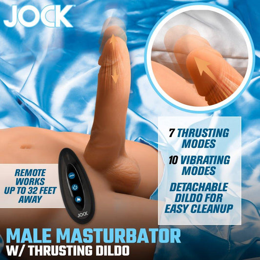 JOCK Male Realistic Ass Masturbator with Thrusting Dildo - My Sex Toy Hub