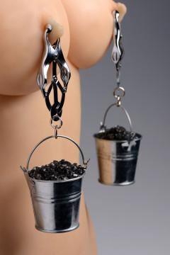Jugs Nipple Clamps With Buckets - My Sex Toy Hub
