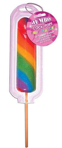 Jumbo Rainbow Cock Pops - Each - My Sex Toy Hub