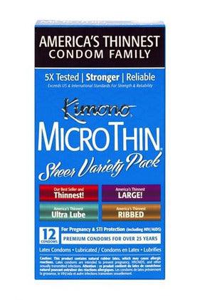 Kimono Microthin Sheer Variety Pack - 12 Count - My Sex Toy Hub