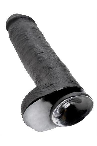 King Cock 11 Inch With Balls - Black - My Sex Toy Hub
