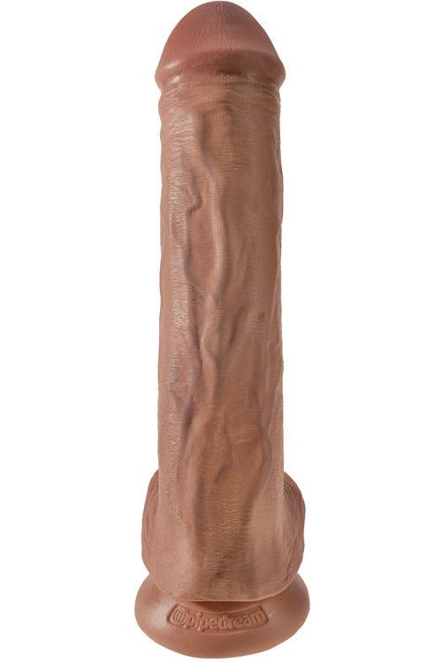 King Cock 13" Cock With Balls - Tan - My Sex Toy Hub