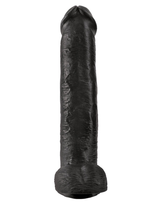 King Cock 15 Inch Cock With Balls - Black - My Sex Toy Hub