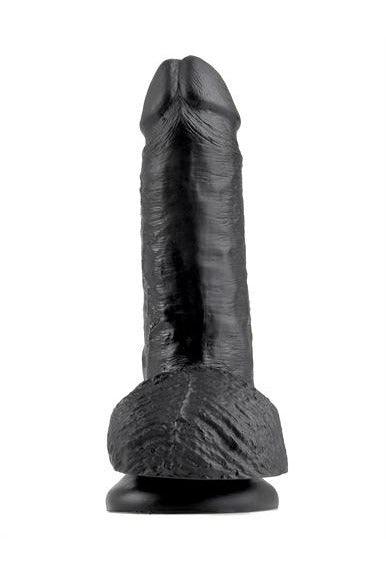King Cock 7-Inch Cock With Balls - Black - My Sex Toy Hub