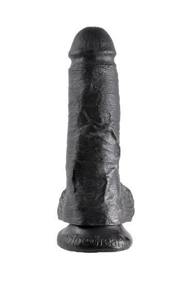 King Cock 8-Inch Cock With Balls - Black - My Sex Toy Hub