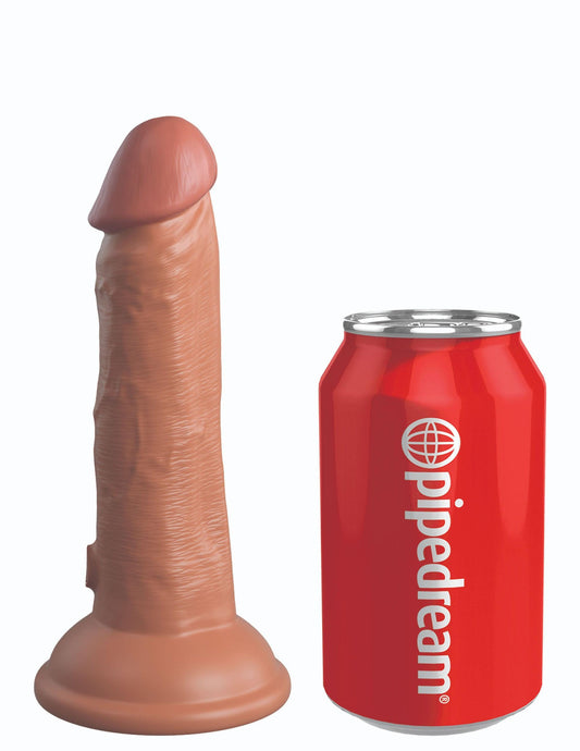 King Cock Elite 6 Inch Silicone Dual Density Cock - Tan - My Sex Toy Hub