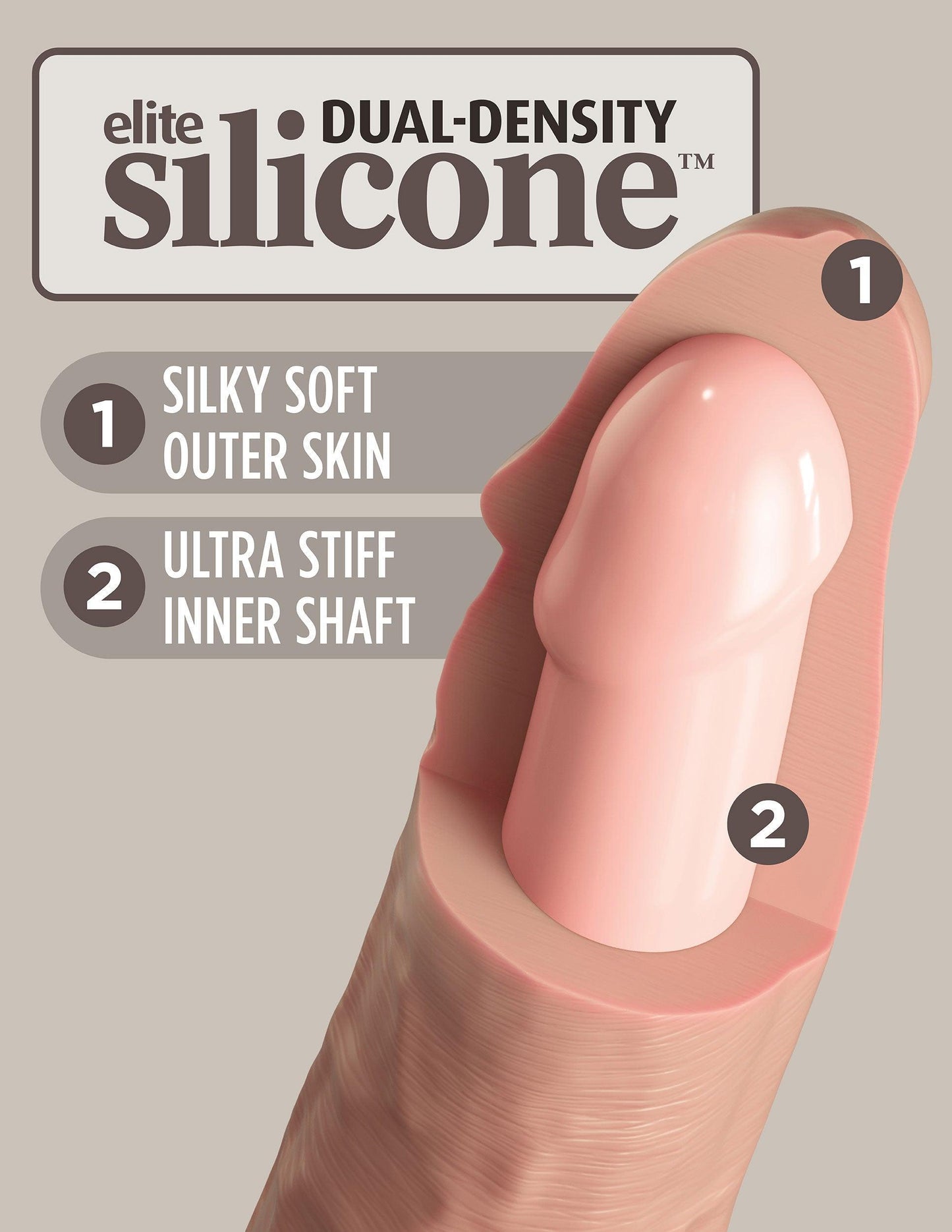 King Cock Elite Beginner's Silicone Body Dock Kit - Harness and 6 Inch Dildo - Light - My Sex Toy Hub