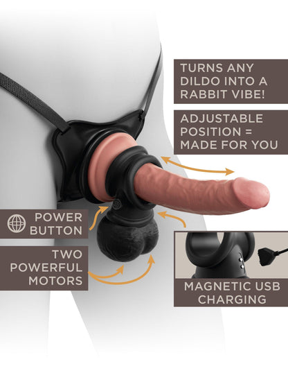 King Cock Elite Ultimate Vibrating Silicone Body Dock Kit - My Sex Toy Hub