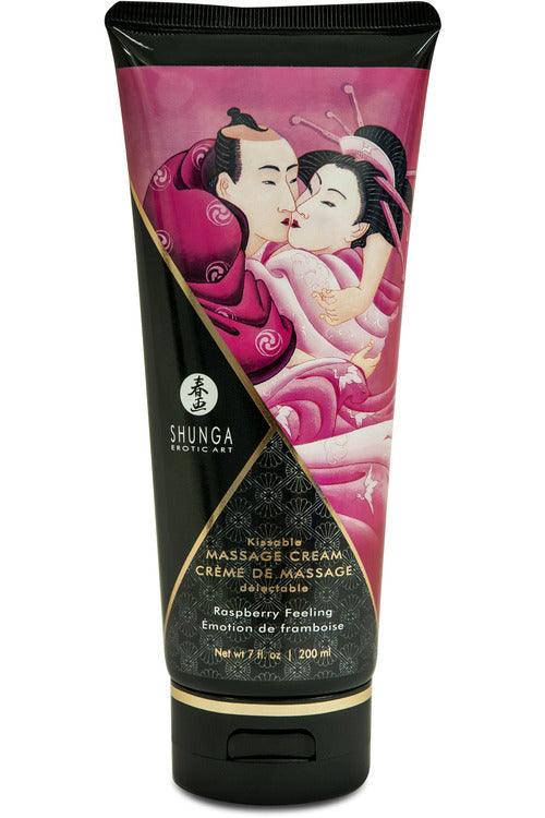 Kissable Massage Cream - Raspberry Feeling - 7 Fl. Oz. / 200 ml - My Sex Toy Hub