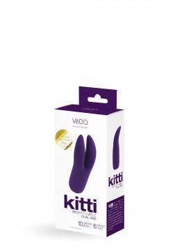 Kitti Rechargeable Dual Vibe - Deep Purple - My Sex Toy Hub