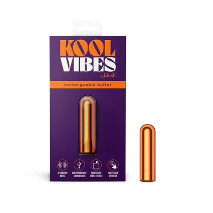 Kool Vibes - Rechargeable Mini Bullet - Tangerine - My Sex Toy Hub