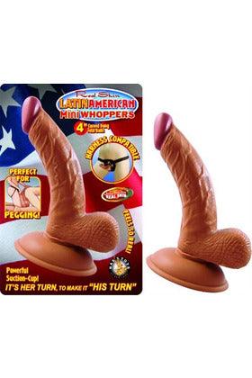 Latin American Mini Whoppers 4-Inch Curved Dong With Balls - Latin - Latin - My Sex Toy Hub