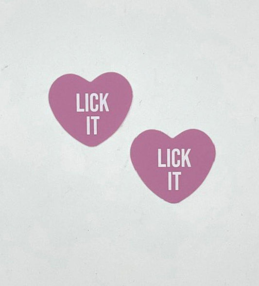 Lick It Light Pink Candy Heart Pasties - My Sex Toy Hub