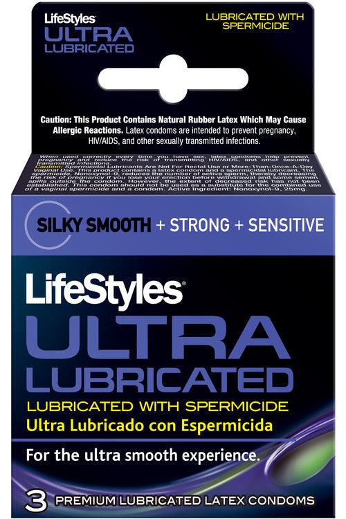 Lifestyles Ultra Lubricated With Spermicide - 3 Pack - My Sex Toy Hub