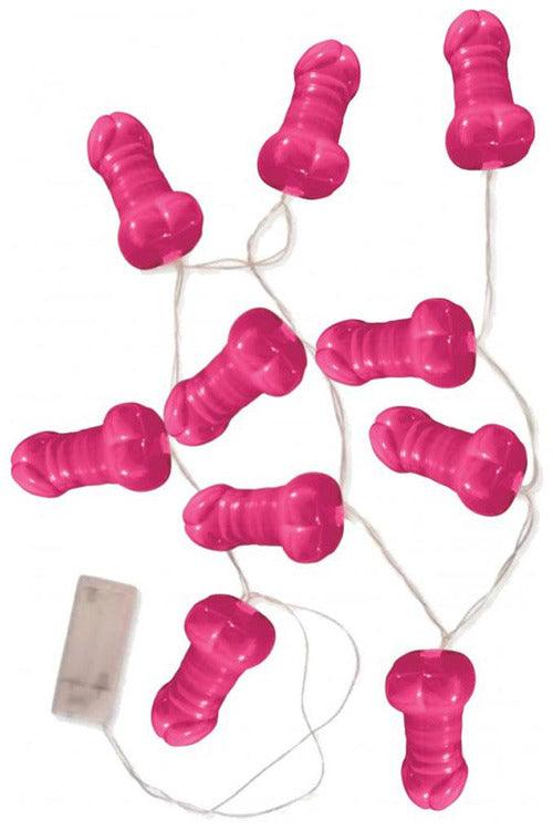 Light Up Pink Pecker String Lights - My Sex Toy Hub