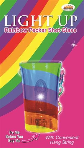 Light Up Rainbow Pecker Shot Glass - My Sex Toy Hub