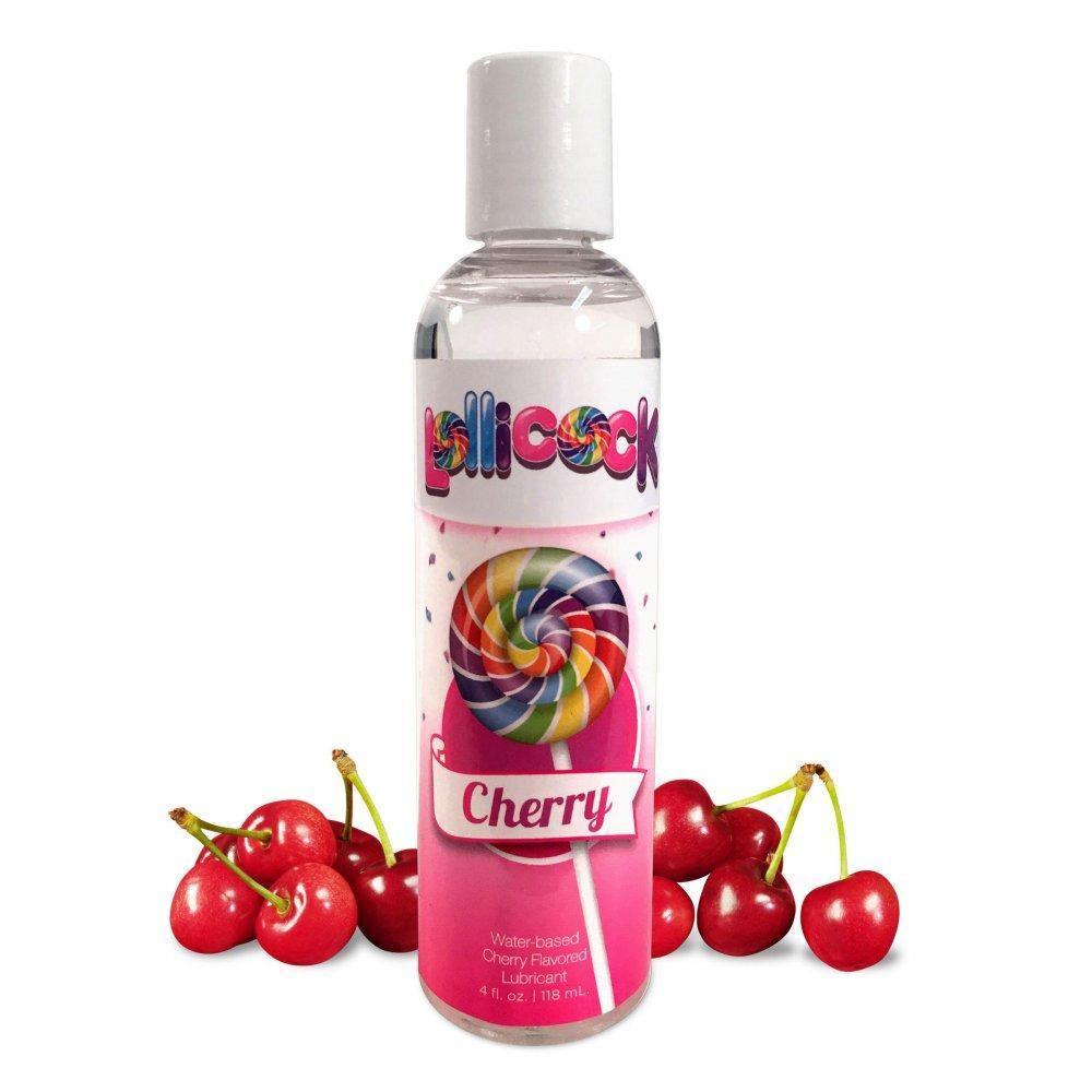 Lollicock 4 oz. Water-based Flavored Lubricant - Cherry - My Sex Toy Hub