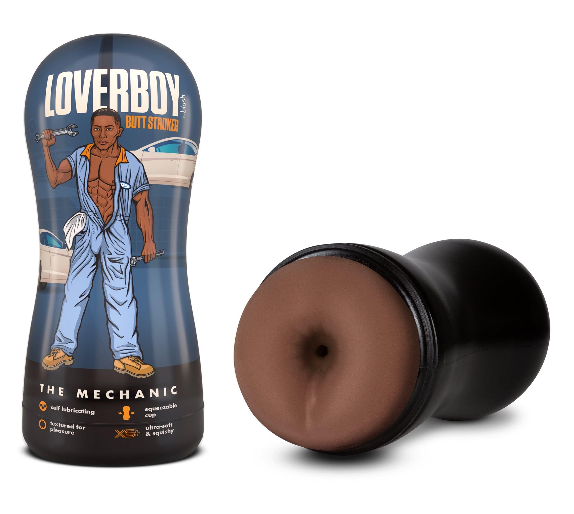 Loverboy - the Mechanic - Self Lubricating Stroker - Brown - My Sex Toy Hub