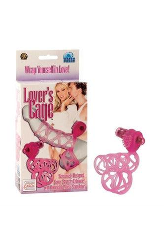 Lovers Cage Stretchy Cock Cage Comfortable Scrotum Cage - Pink - My Sex Toy Hub