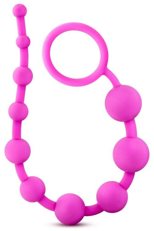 Luxe Silicone 10 Beads - Fuchsia - My Sex Toy Hub