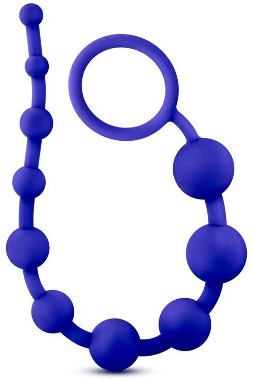 Luxe Silicone 10 Beads - Indigo - My Sex Toy Hub