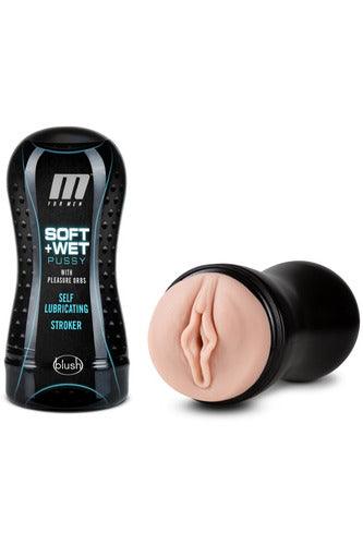 M for Men - Soft and Wet - Pussy With Pleasure Orbs - Self Lubricating Stroker Cup - Vanilla - My Sex Toy Hub