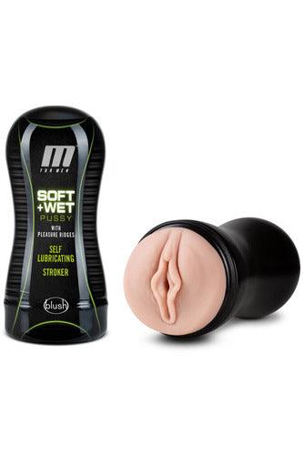 M for Men - Soft and Wet - Pussy With Pleasure Ridges - Self Lubricating Stroker Cup - Vanilla - My Sex Toy Hub