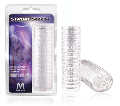 M for Men Stroke Sleeve - Clear - My Sex Toy Hub