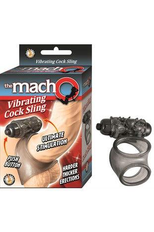 Macho Vibrating Cock Sling - Black - My Sex Toy Hub