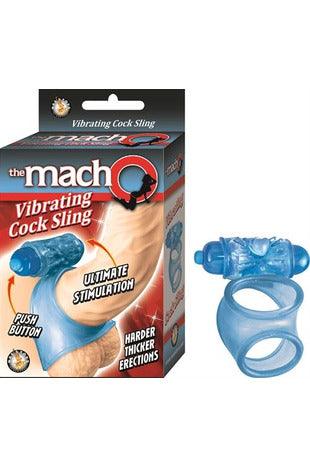 Macho Vibrating Cock Sling - Blue - My Sex Toy Hub