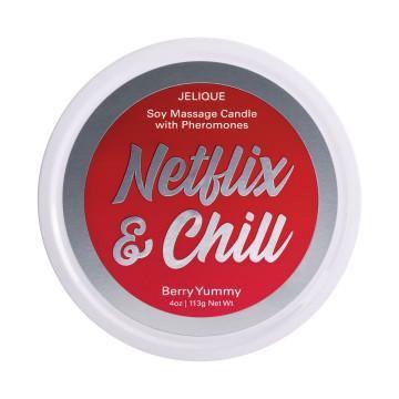Massage Candle - Netflix and Chill - Berry Yummy - 4 Oz. Jar - My Sex Toy Hub