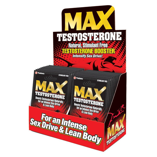 Max Testosterone - 24 Count Display - 2 Count Packets - My Sex Toy Hub
