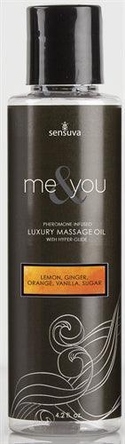 Me and You Massage Oil - Lemon Ginger Orange Vanilla Sugar - 4.2 Fl. Oz. - My Sex Toy Hub