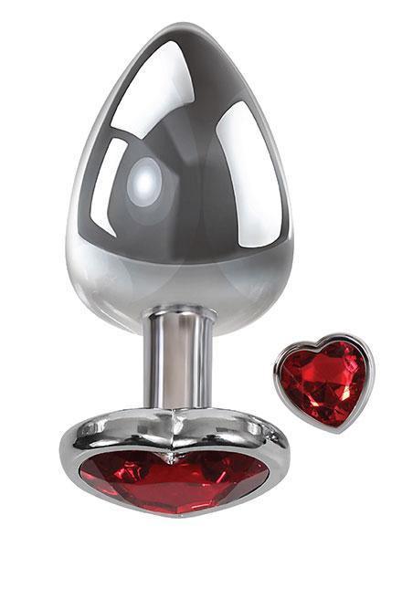 Medium Red Heart Gem Anal Plug - My Sex Toy Hub
