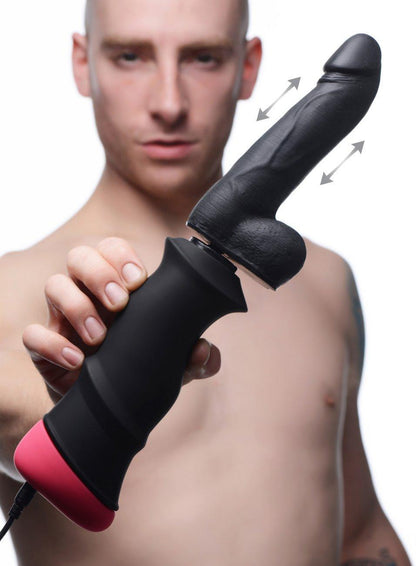 Mega-Pounder Hand-held Thrusting Silicone Dildo - My Sex Toy Hub